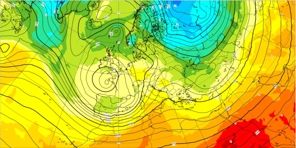 Fig. 1 - ECM - Previsione a 500hPa Sabato 9 Marzo 2024